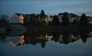 Tree lighting ceremony for the 70th illuminating of the McAden Mills in North Carolina