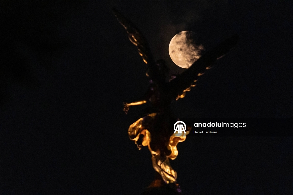 'The Cold Moon' the last supermoon of the year rises over Mexico City