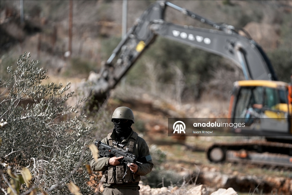 İsrail, Nablus’un güneyinde yüzlerce zeytin ağacını kökünden söktü