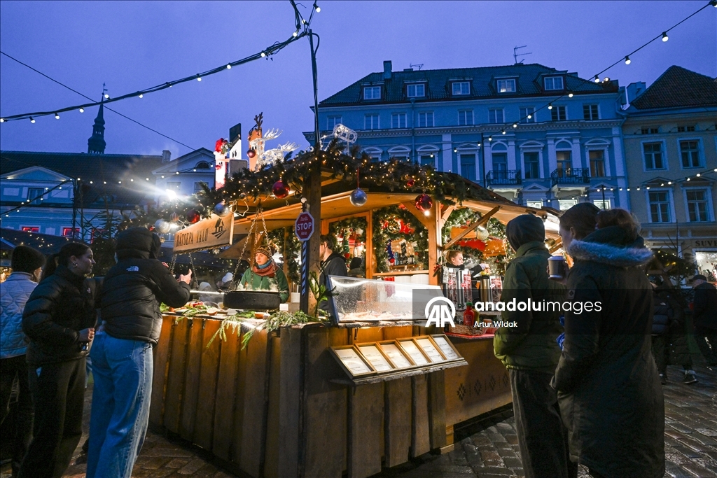 На Ратушной площади Таллинна установили рождественскую елку