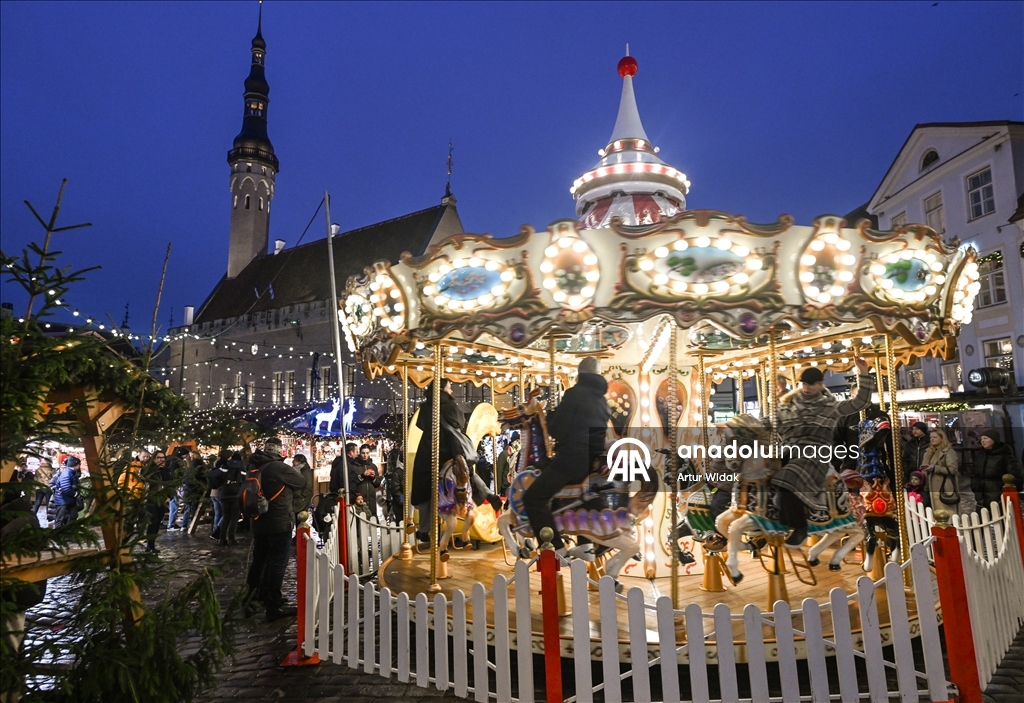 На Ратушной площади Таллинна установили рождественскую елку