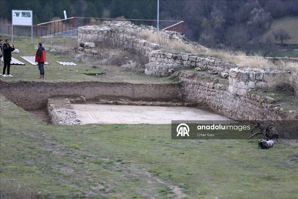 Hadrianopolis Antik Kenti'nde zemini mozaiklerle süslenmiş kabul salonu gün yüzüne çıkarıldı