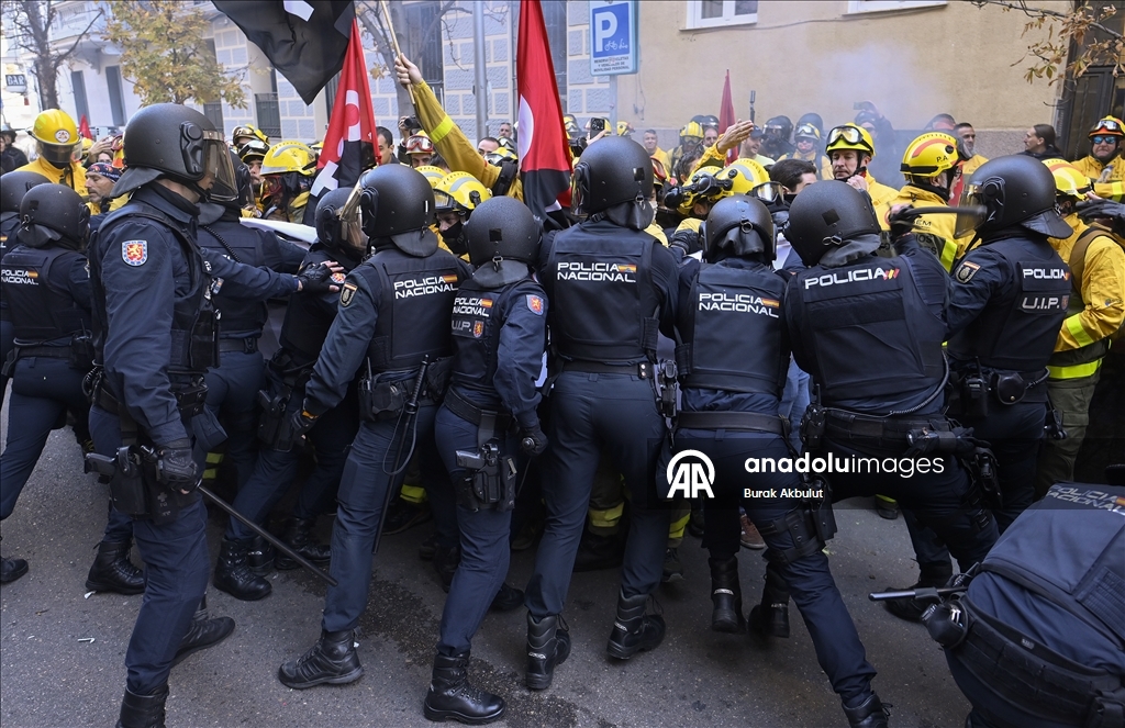В Мадриде полиция вмешалась в акцию протеста лесных пожарных