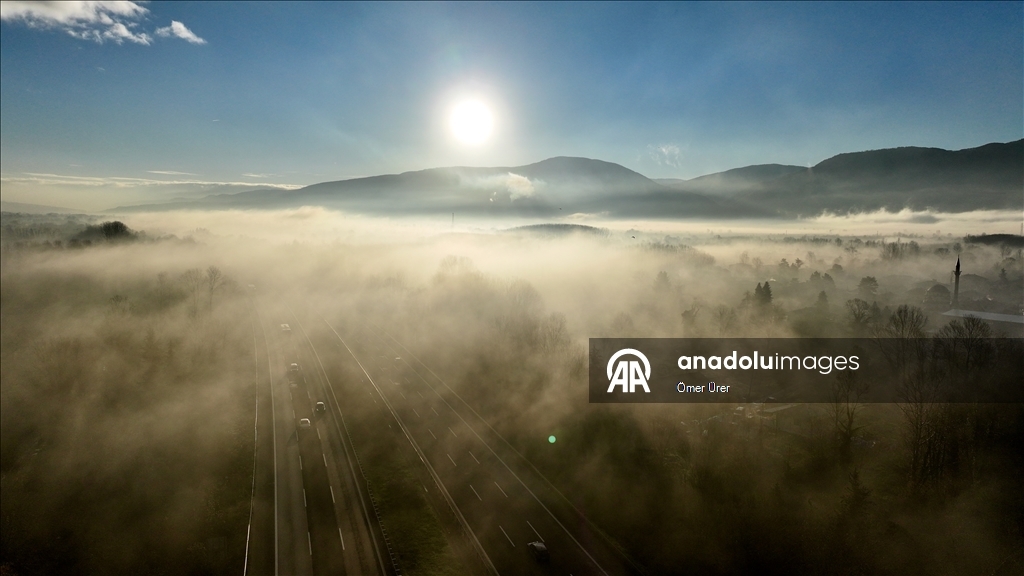 Fog shrouds Turkiye's Duzce