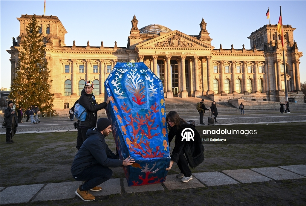 10th anniversary of the 2015 Paris Climate Agreement protest in Berlin