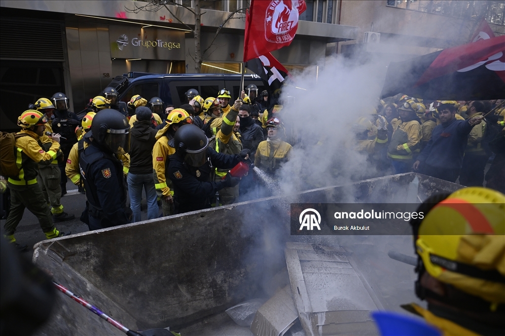 В Мадриде полиция вмешалась в акцию протеста лесных пожарных