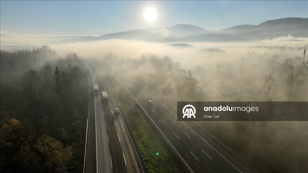 Fog shrouds Turkiye's Duzce