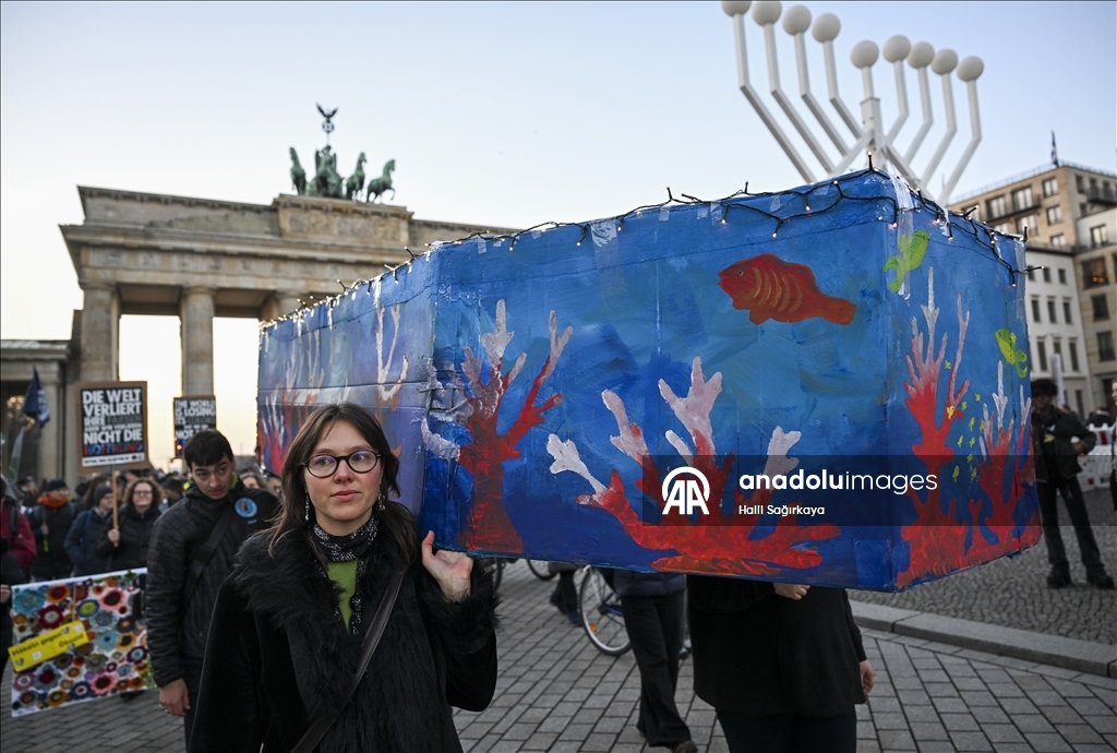 10th anniversary of the 2015 Paris Climate Agreement protest in Berlin