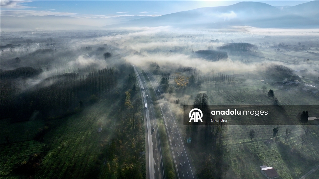 Fog shrouds Turkiye's Duzce