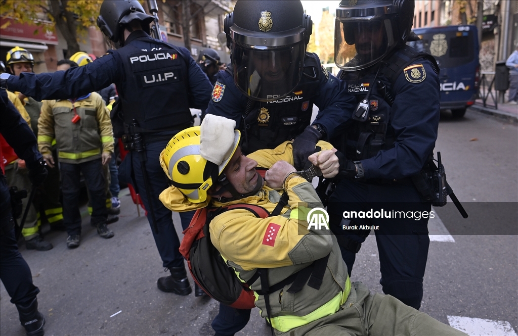 В Мадриде полиция вмешалась в акцию протеста лесных пожарных