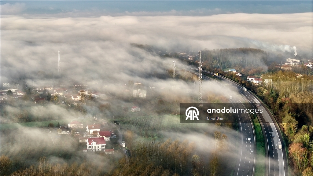 Fog shrouds Turkiye's Duzce