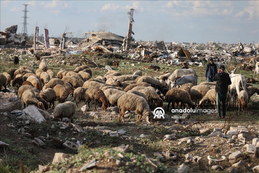 Gazze’de yağışlar yerinden edilenlerin yaşamını zorlaştırdı