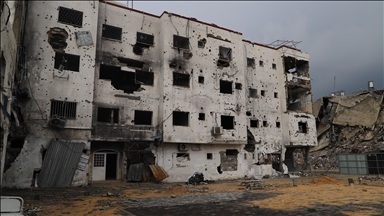 İsrail'in Gazze'deki Kemal Advan Hastanesi'nde bıraktığı yıkım