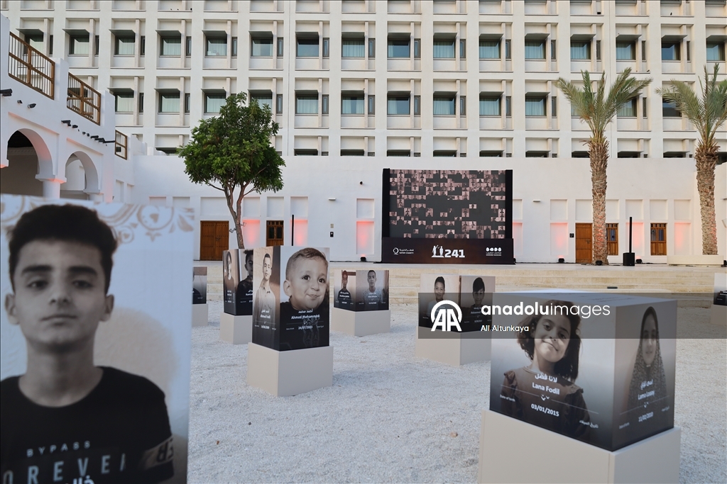 “241” exhibition honoring Gaza children opens in Doha