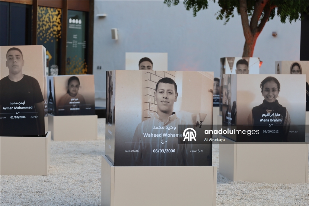 Katar’da Gazzeli çocukları temsil eden "241" sergisi açıldı