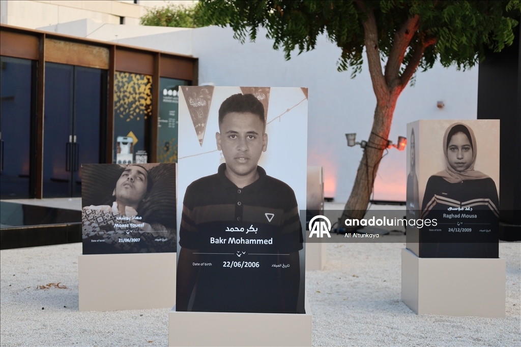 Katar’da Gazzeli çocukları temsil eden "241" sergisi açıldı
