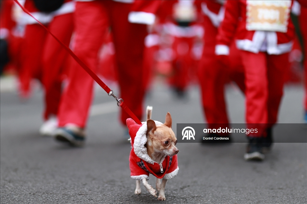 بالزي الأحمر.. مكسيكو سيتي تحتضن "سباق بابا نويل"