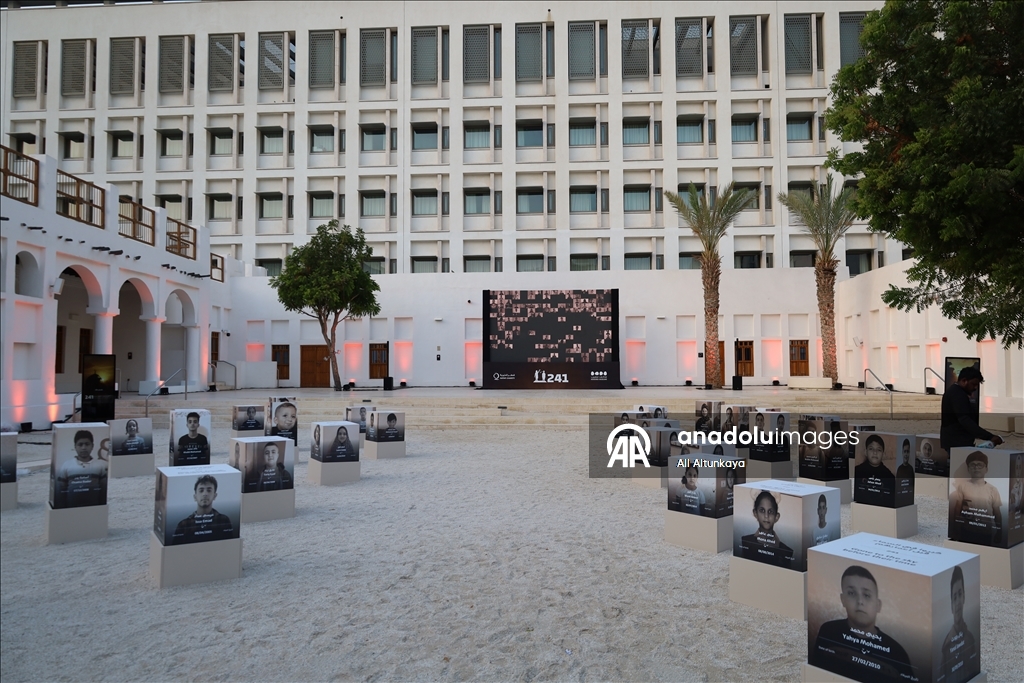 “241” exhibition honoring Gaza children opens in Doha