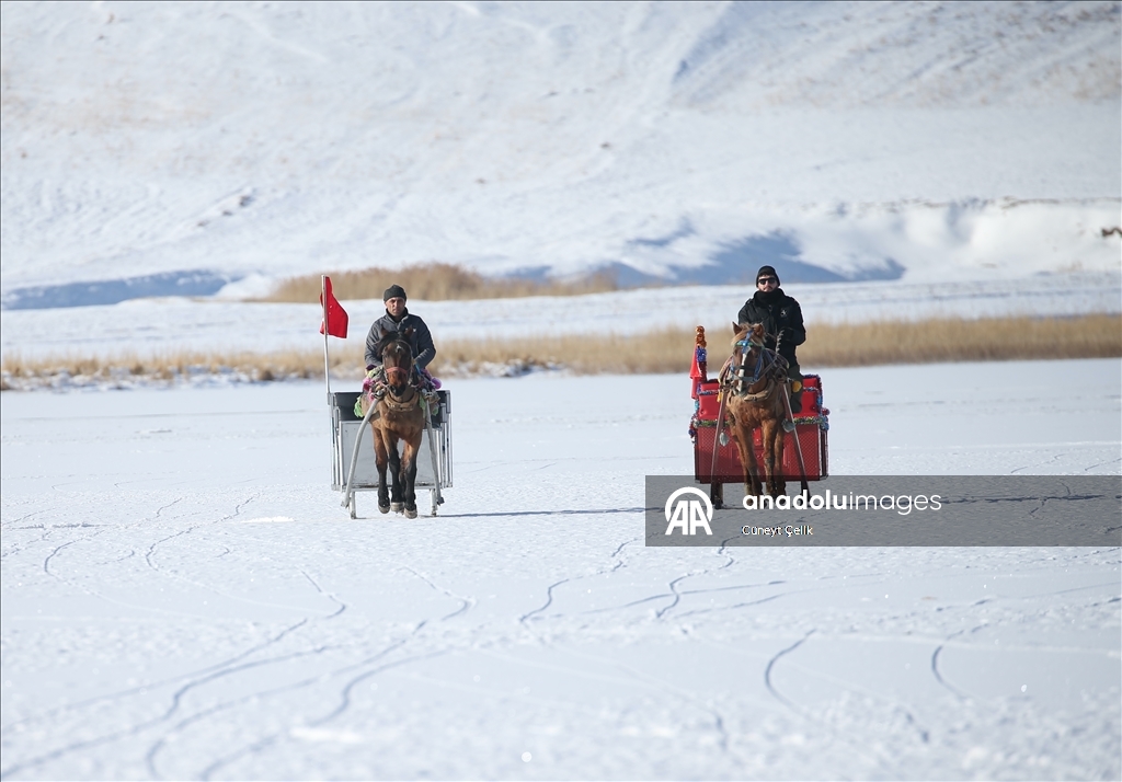 Li ser Gola Çildirê ya beşeke wê cemed girtiye kelecana xizeka hespan dest pê kir
