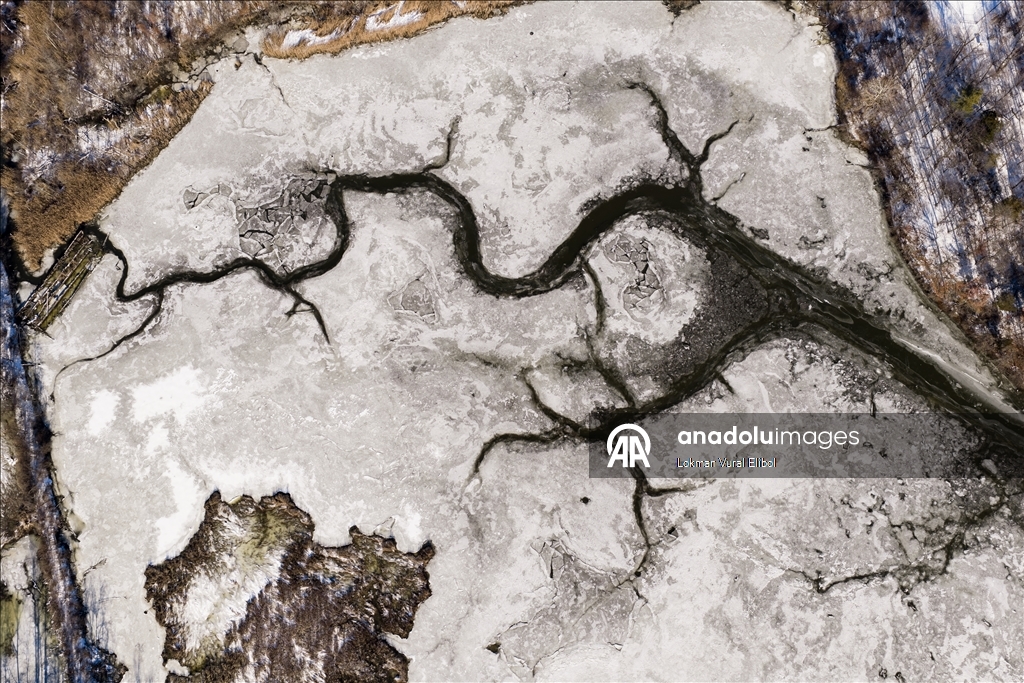 В Кингстоне река Гудзон покрылась льдом из-за сильных морозов