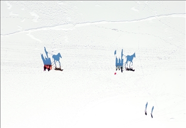 Li ser Gola Çildirê ya beşek bi qismî cemed girt kelecana xizeka hespan dest pê kir