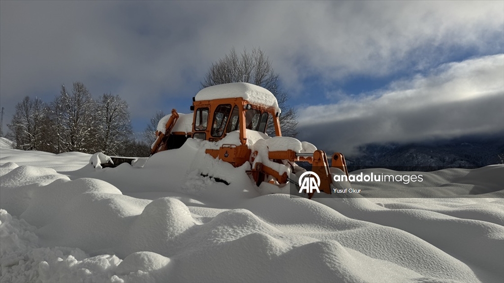 Türkiye’nin biyosfer rezervi alanı Camili Havzası beyaz örtü ile kaplandı