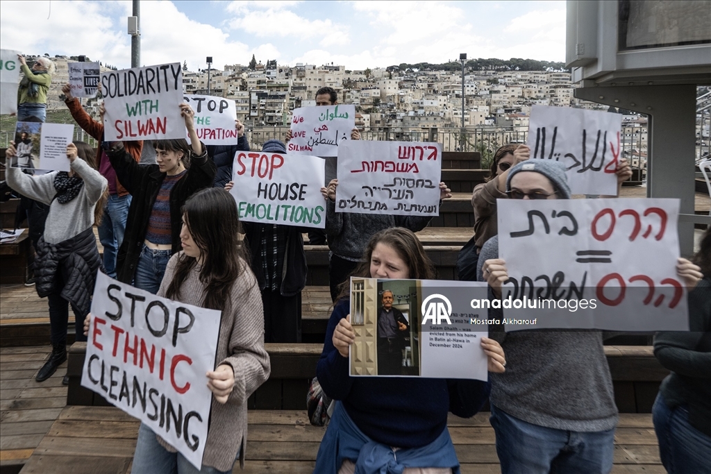 İsrail'in, Doğu Kudüs'ün Silvan beldesinde Filistinlileri zorla yerinden etmesi protesto edildi