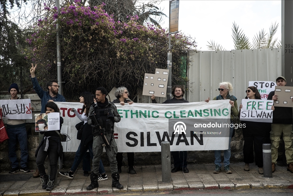 İsrail'in, Doğu Kudüs'ün Silvan beldesinde Filistinlileri zorla yerinden etmesi protesto edildi