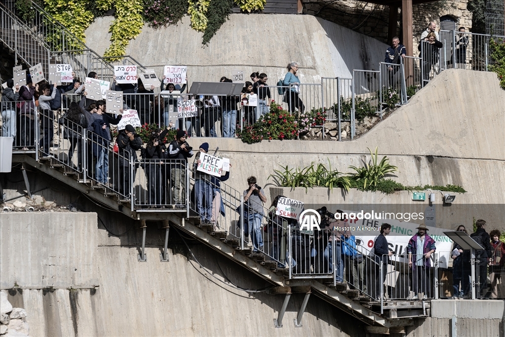 İsrail'in, Doğu Kudüs'ün Silvan beldesinde Filistinlileri zorla yerinden etmesi protesto edildi