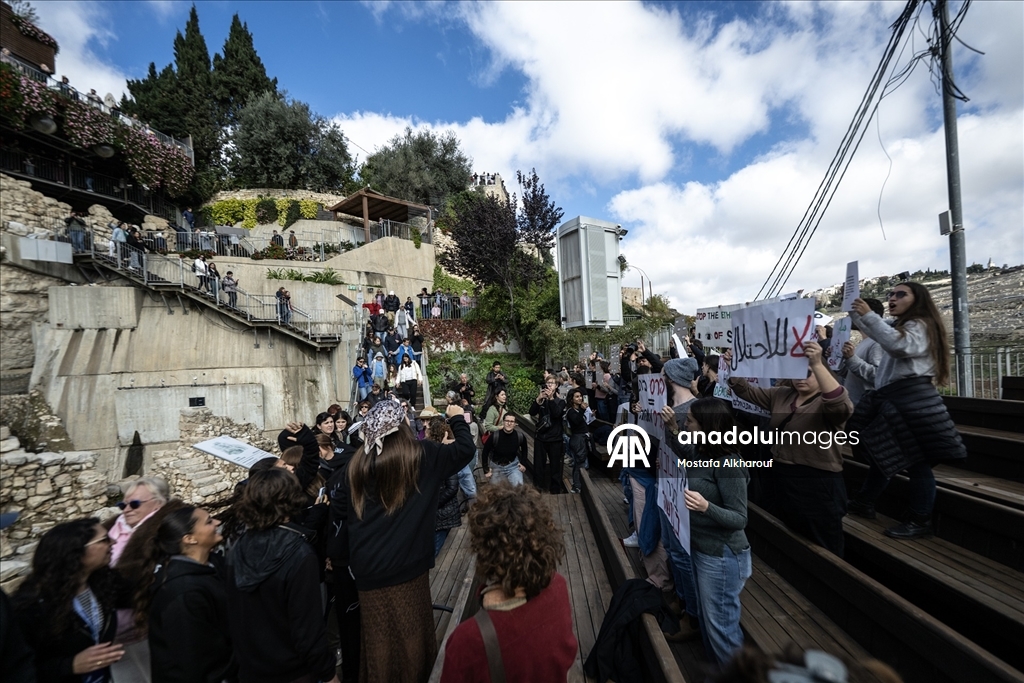 İsrail'in, Doğu Kudüs'ün Silvan beldesinde Filistinlileri zorla yerinden etmesi protesto edildi
