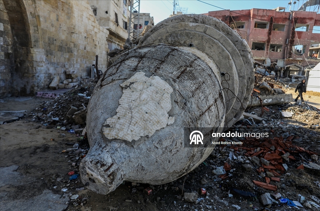 Han Yunus’taki Barkuk Kalesi İsrail saldırılarında tahrip oldu