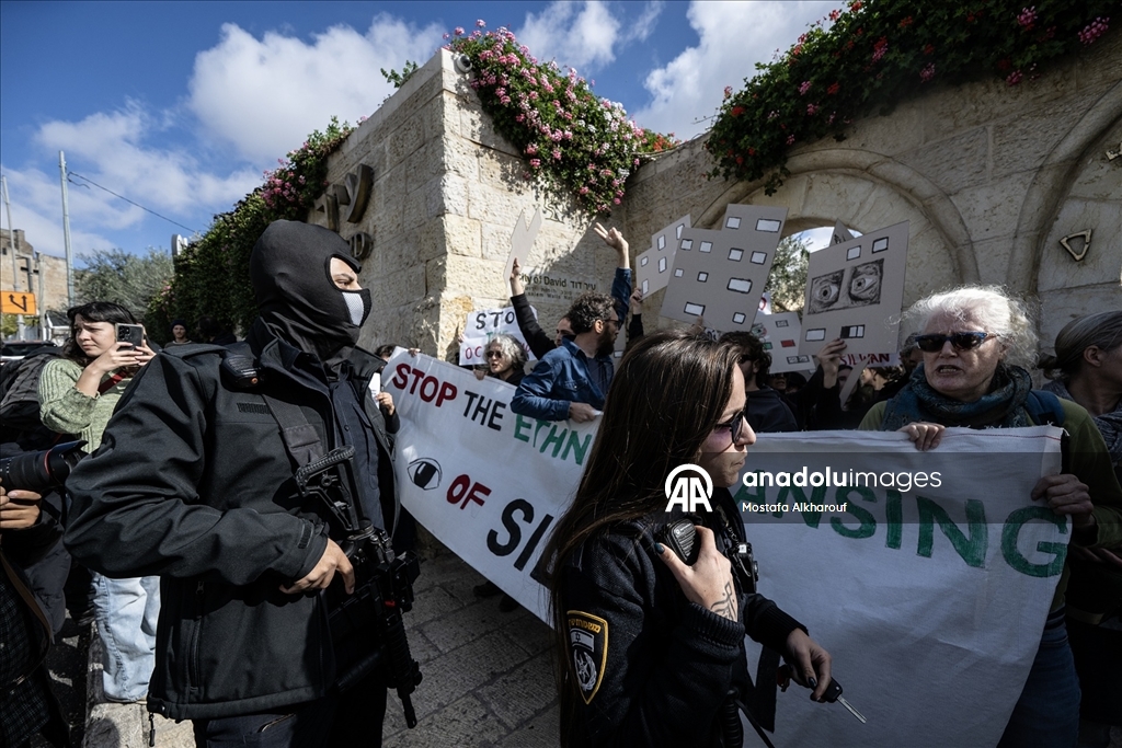 İsrail'in, Doğu Kudüs'ün Silvan beldesinde Filistinlileri zorla yerinden etmesi protesto edildi