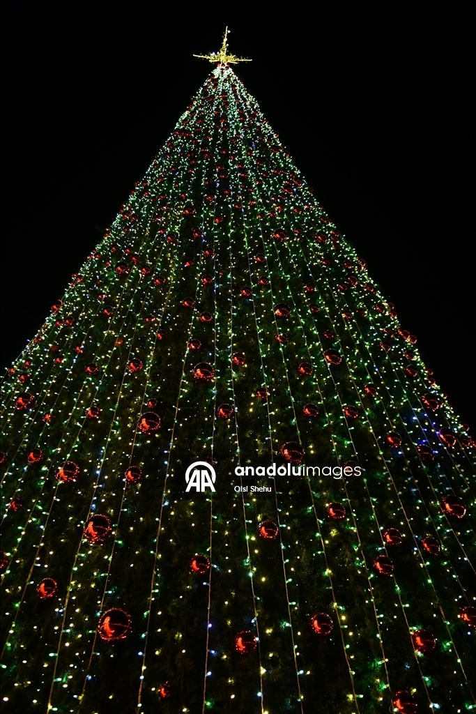 Подготовка к Новому году в Тиране