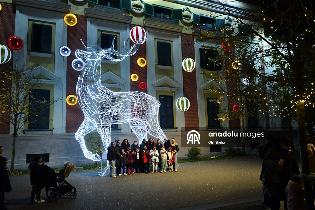 Подготовка к Новому году в Тиране