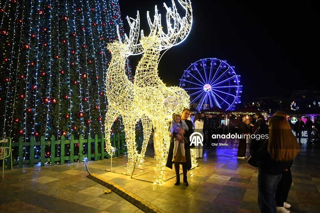 Подготовка к Новому году в Тиране