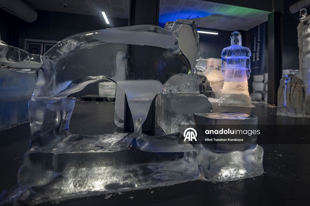 Türk kültüründe öne çıkan karakter ve malzemeleri buza işlediler