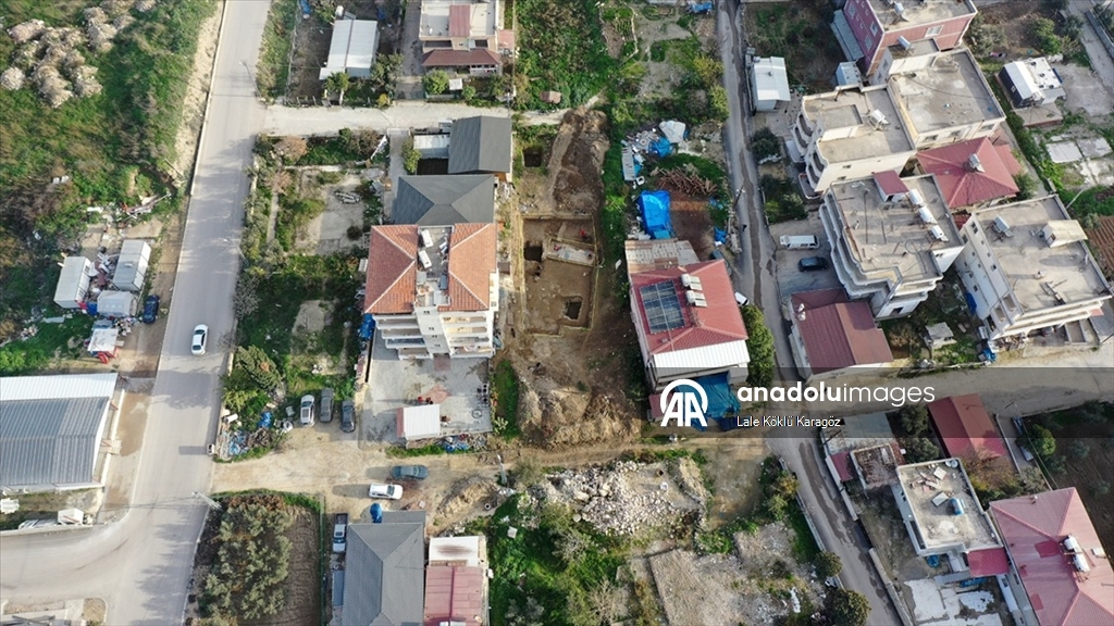 Hatay'da temel kazısında Geç Antik Çağ'a ait mozaik bulundu