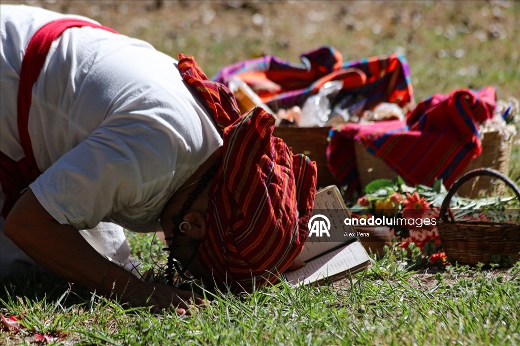 Mayan ceremony to celebrate the winter solstice in El Salvador