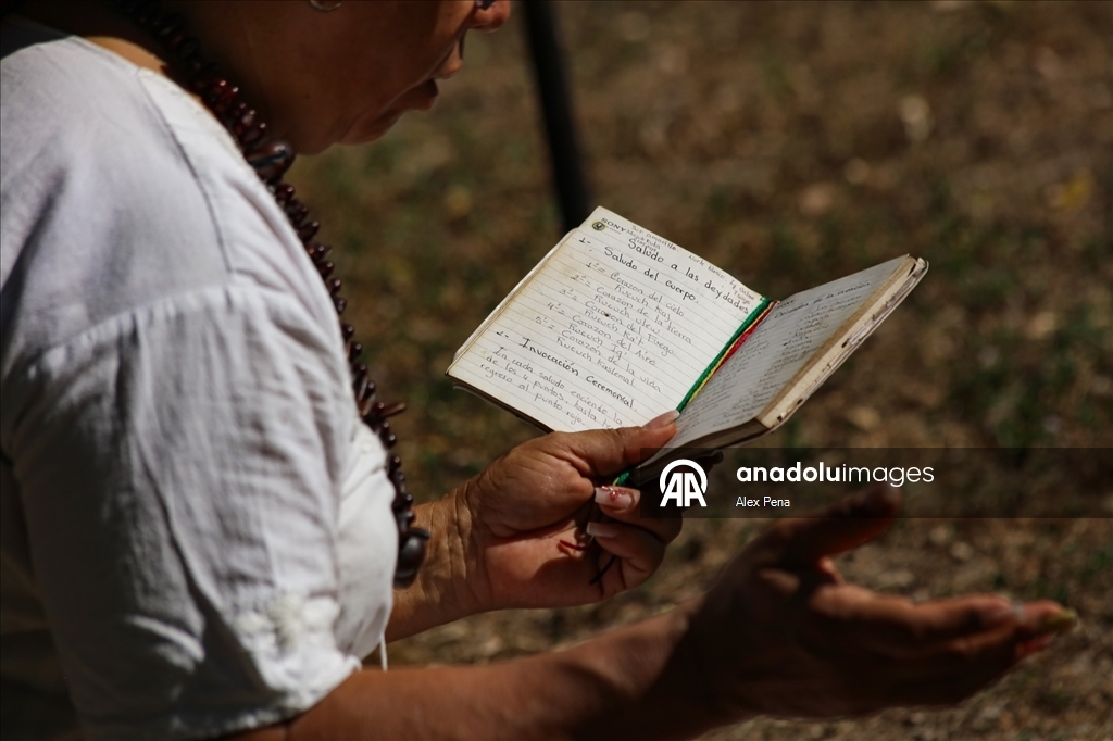 Mayan ceremony to celebrate the winter solstice in El Salvador