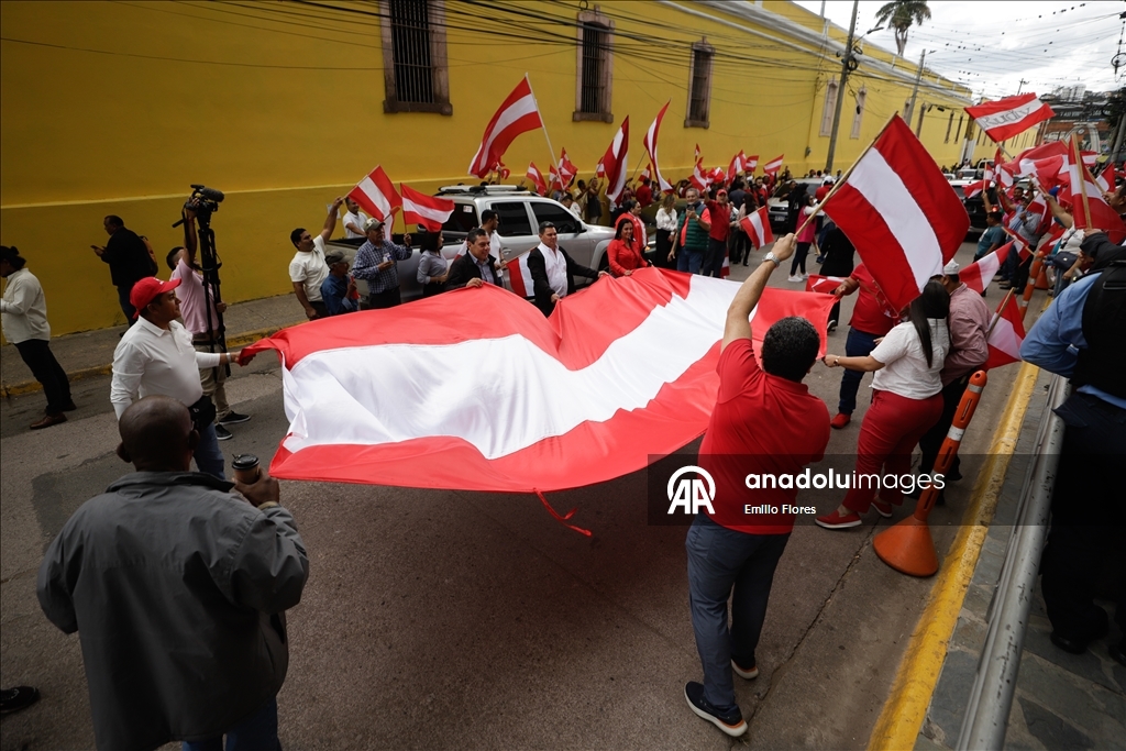 Члены Либеральной партии Гондураса провели акцию протеста у Национального избирательного совета