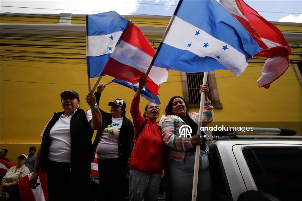 Члены Либеральной партии Гондураса провели акцию протеста у Национального избирательного совета