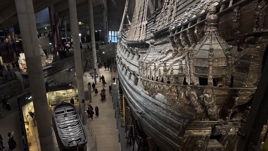 İsveç'in başkenti Stockholm'deki Vasa Müzesi ziyaretçilerini ağırlıyor