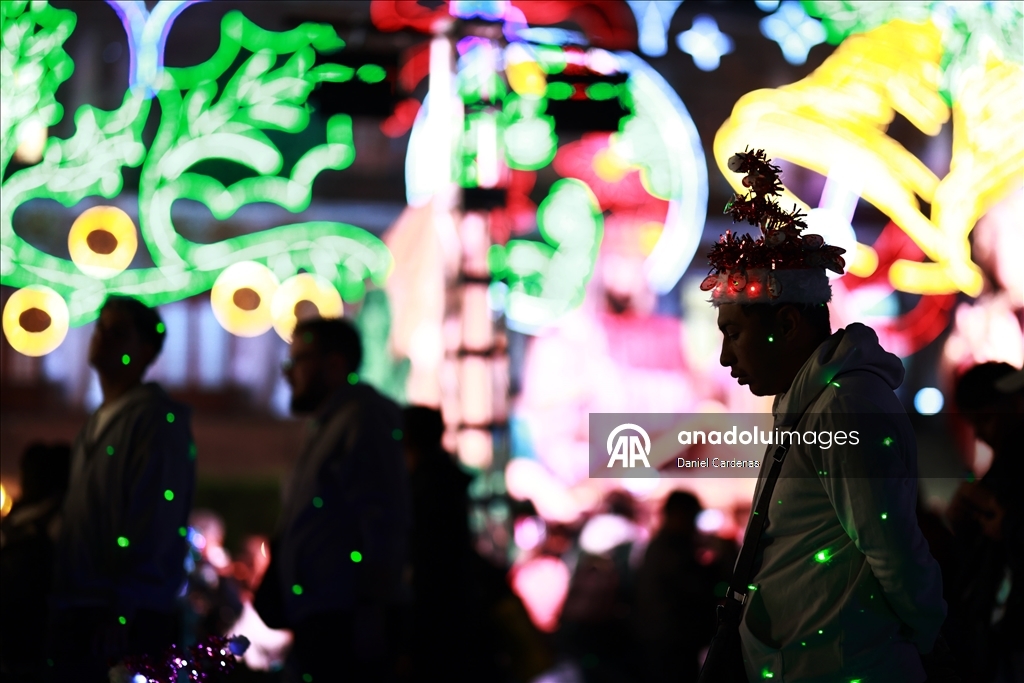 Фестиваль «Зимние огни» прошёл на площади Сокало в Мехико