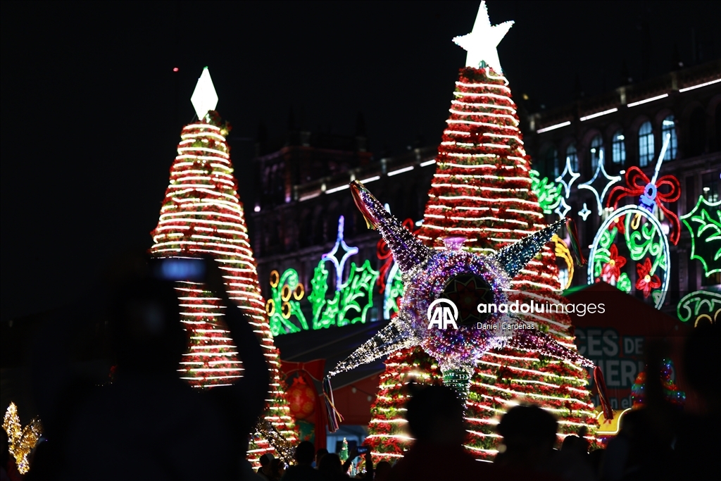 Фестиваль «Зимние огни» прошёл на площади Сокало в Мехико