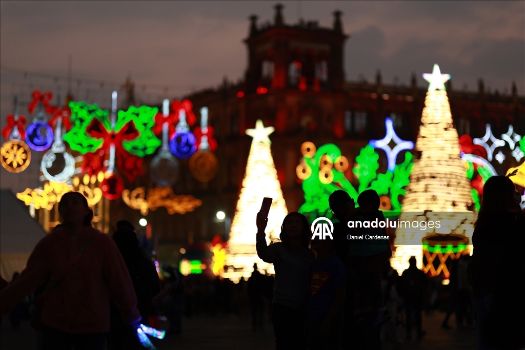 Фестиваль «Зимние огни» прошёл на площади Сокало в Мехико
