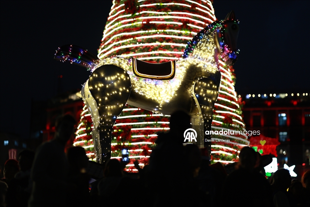 Фестиваль «Зимние огни» прошёл на площади Сокало в Мехико