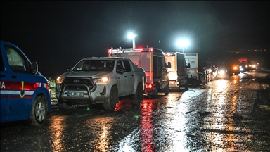  Libya askeri heyetini taşıyan jetin enkazındaki çalışmalar sürüyor