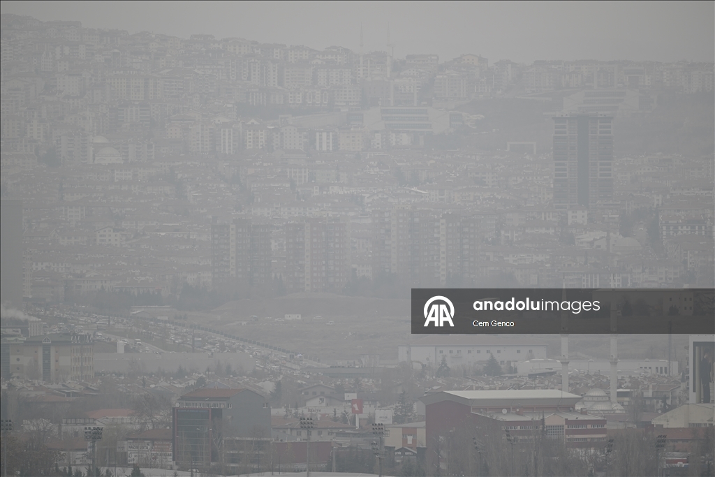 Ankara'da puslu hava
