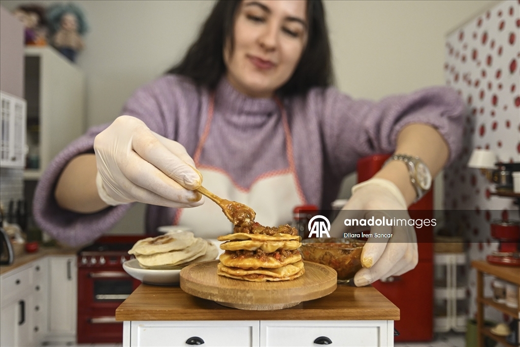 Minyatür mutfakta Türk ve dünya tatları "tek lokmalık" sunuma dönüşüyor