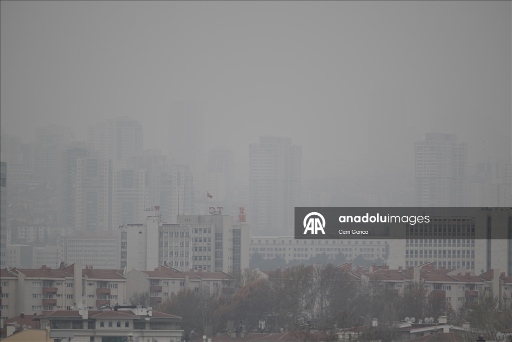 Ankara'da puslu hava